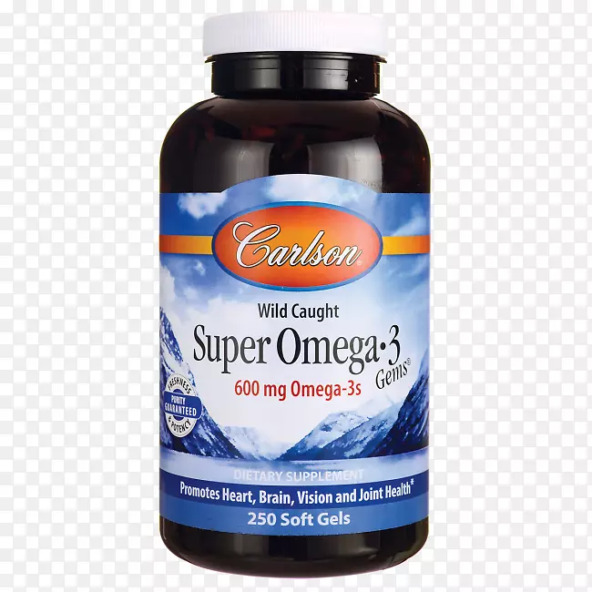 膳食补充剂-欧米茄-3鱼油二十碳五烯酸软凝胶-健康