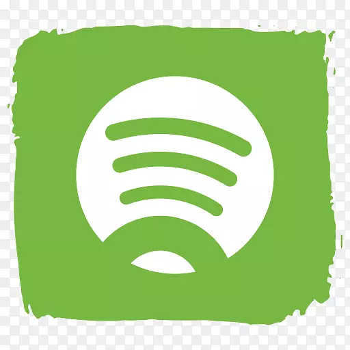 电脑图标Spotify标志流媒体-黑白Spotify标志
