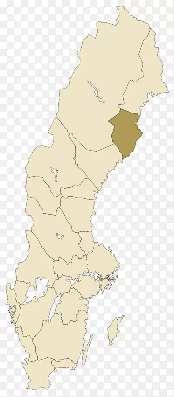Norrland v sterbotten县h lsingland h rjedalen g strikland-map