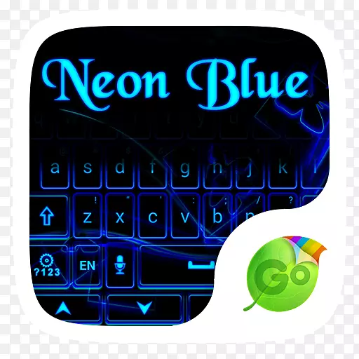 数字键盘电脑键盘蓝色字体-moji dp