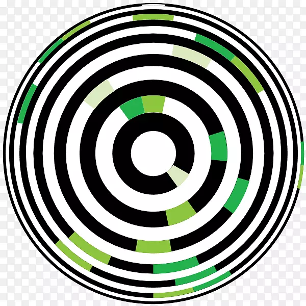 圆螺旋点绿色剪贴画圆