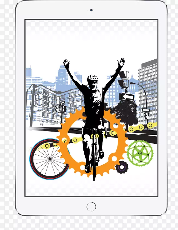 喀山自行车娱乐卡通-iPad框架