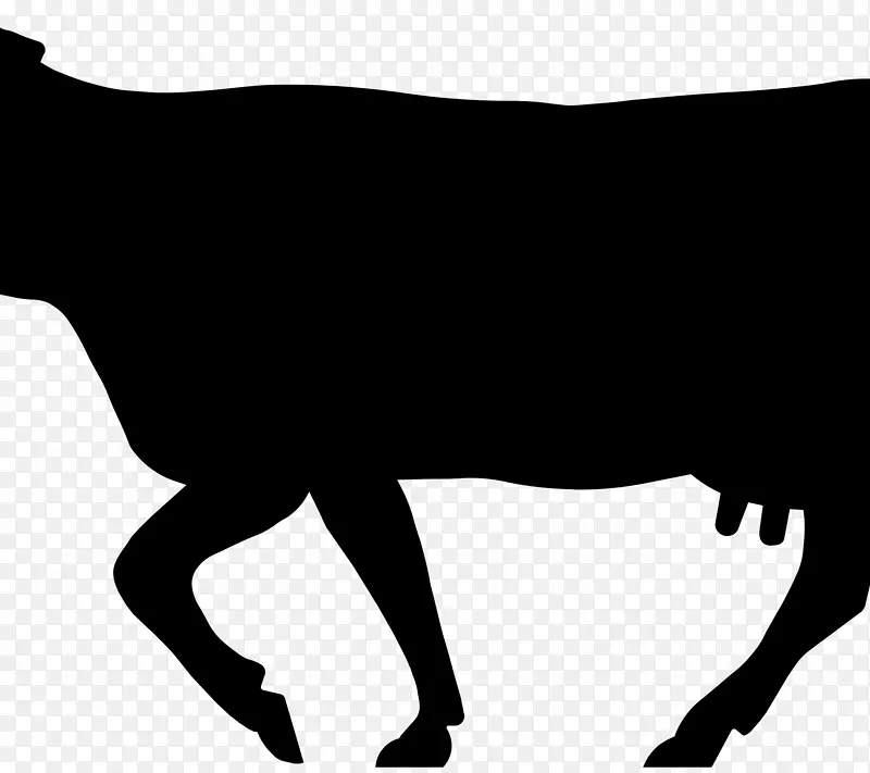 安格斯牛，肉牛，泽西牛，英国长角牛-剪影
