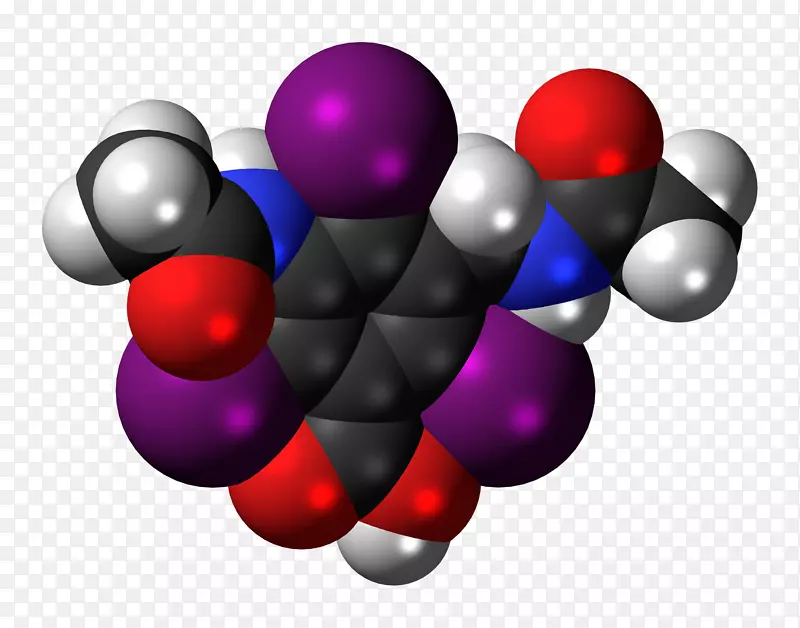 空间填充模型球形分子bapta化学命名.碘符号