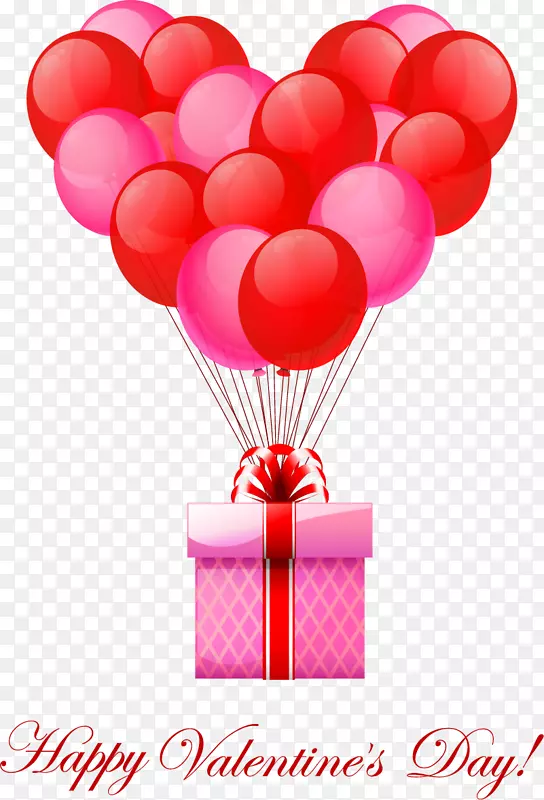 气球情人节心脏礼物-气球