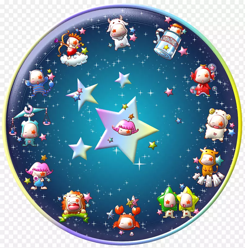 彩色玻璃工艺品艺术作品占星术