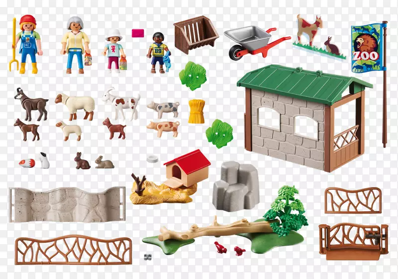 Playmobil玩具街区宠物动物园-玩具