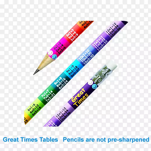 钢笔，铅笔，微笑橡皮-铅笔