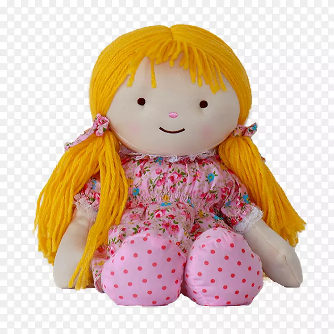 娃娃婴儿毛绒玩具和可爱的玩具粉红娃娃