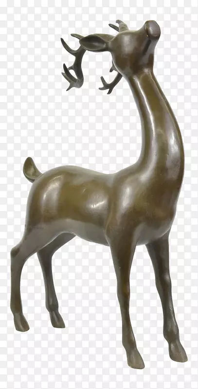 青铜雕塑驯鹿艺术驯鹿