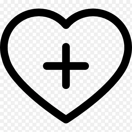 加减符号电脑图标+心脏剪辑艺术-心脏