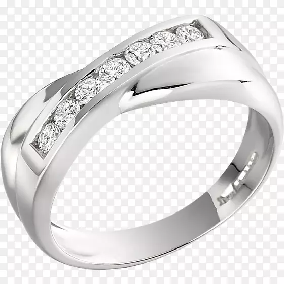 结婚戒指白金钻石亮戒指