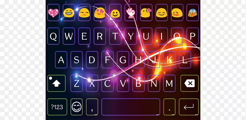 电脑键盘彩色星系android moji-android