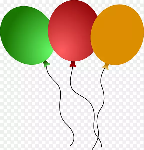 气球派对帽子生日剪贴画-气球