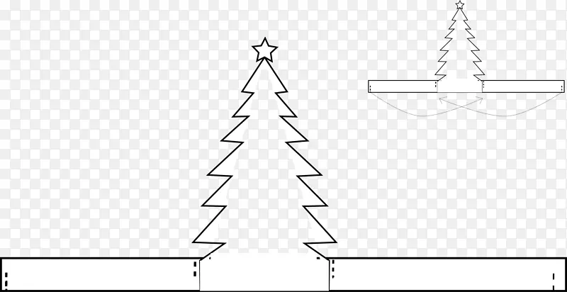 纸画冷杉线艺术圣诞树-圣诞树