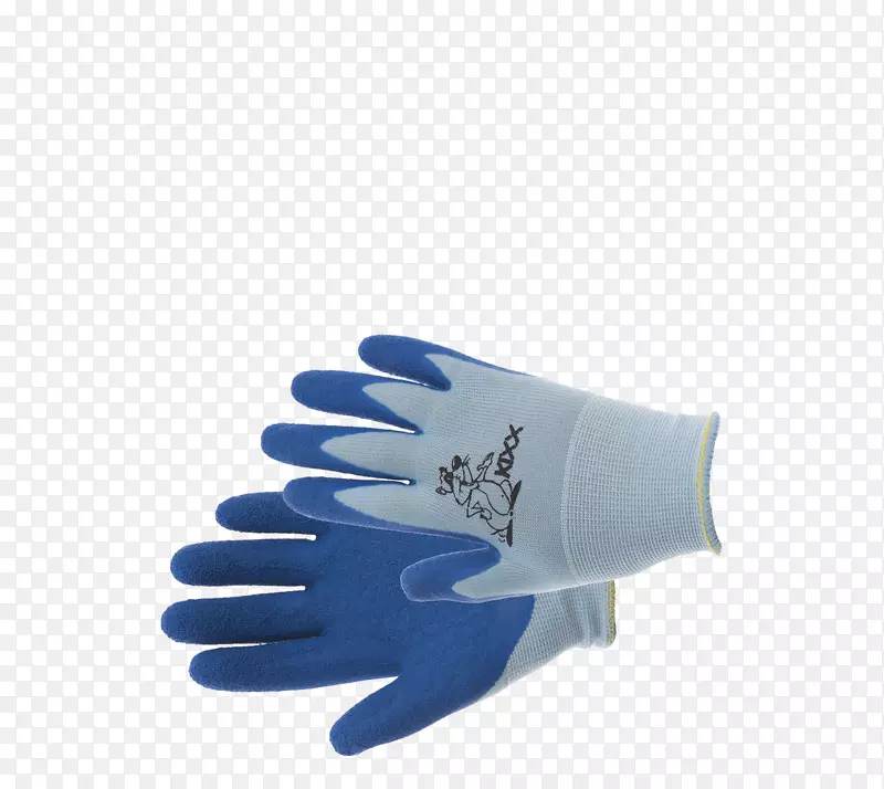 手套蓝指白色乳胶花园草坪