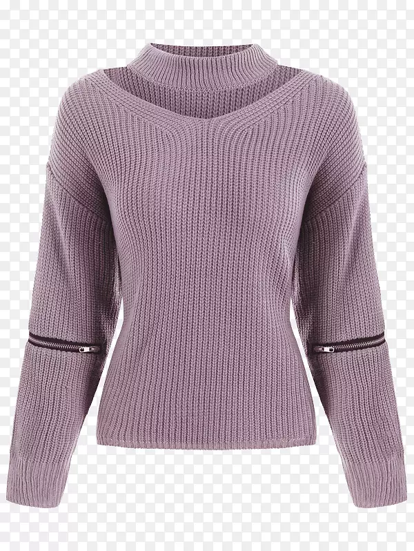 羊毛衫袖紫色衣服.紫色