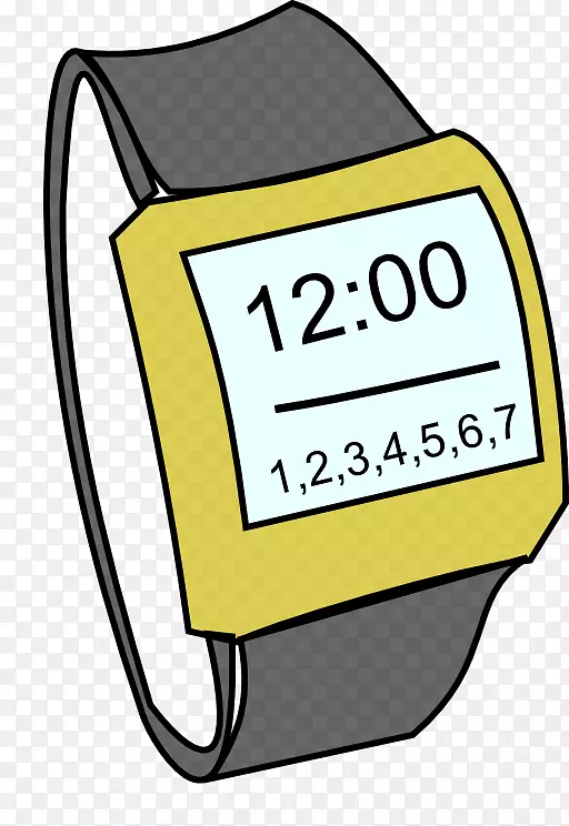 数字时钟秒表剪辑艺术-手表
