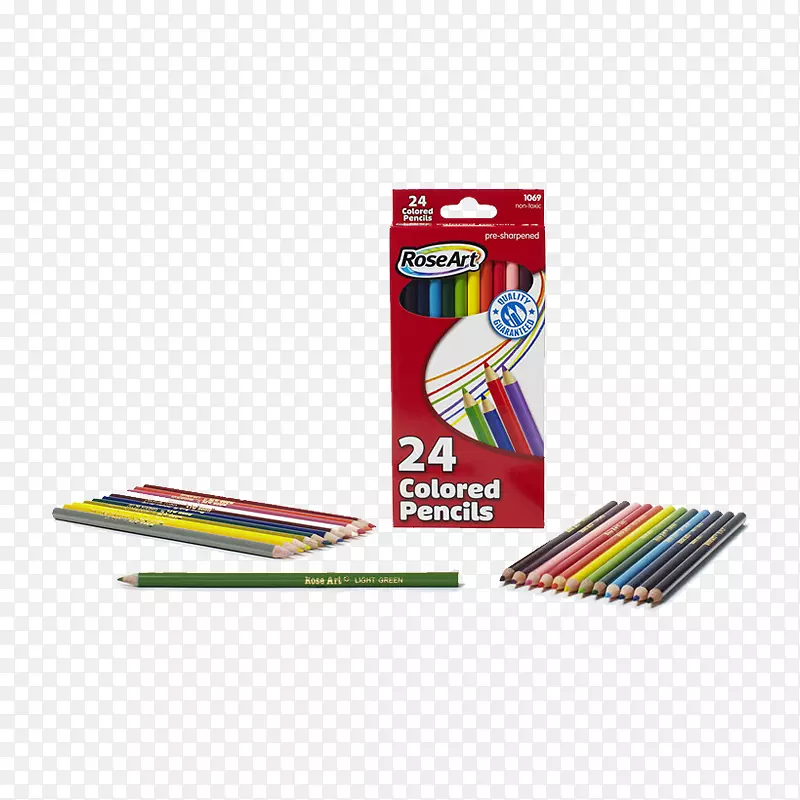 彩色铅笔包装和标签.铅笔
