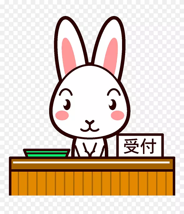 兔断层骨科诊所接骨院剪贴画-兔