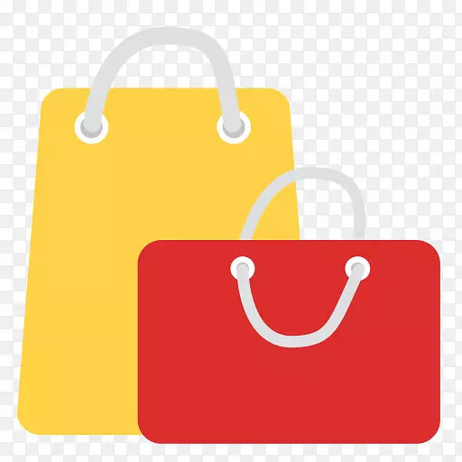 网上购物电脑图标购物袋和手推车网上购物媒介