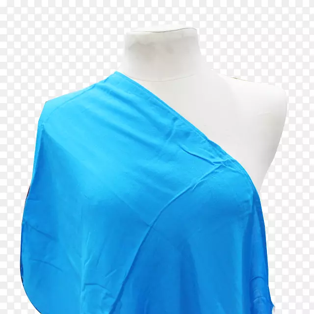 肩袖蓝围巾