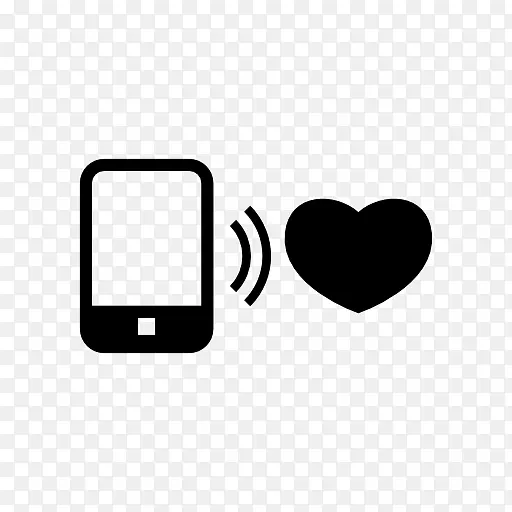 计算机图标电话呼叫移动电话-心脏