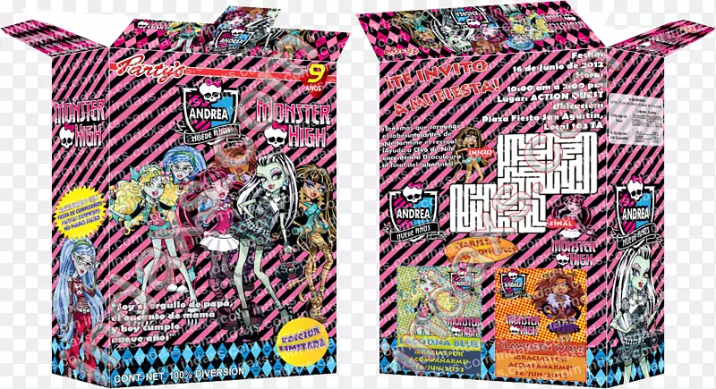纺织怪物高生日-谷类食品卡通