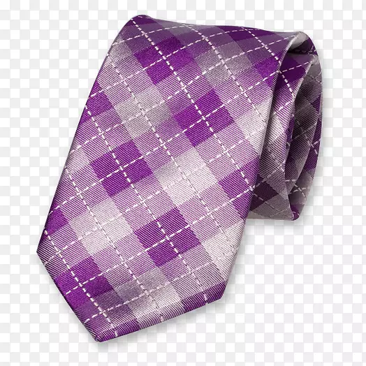 领带格子紫色丝绸衬里.紫色