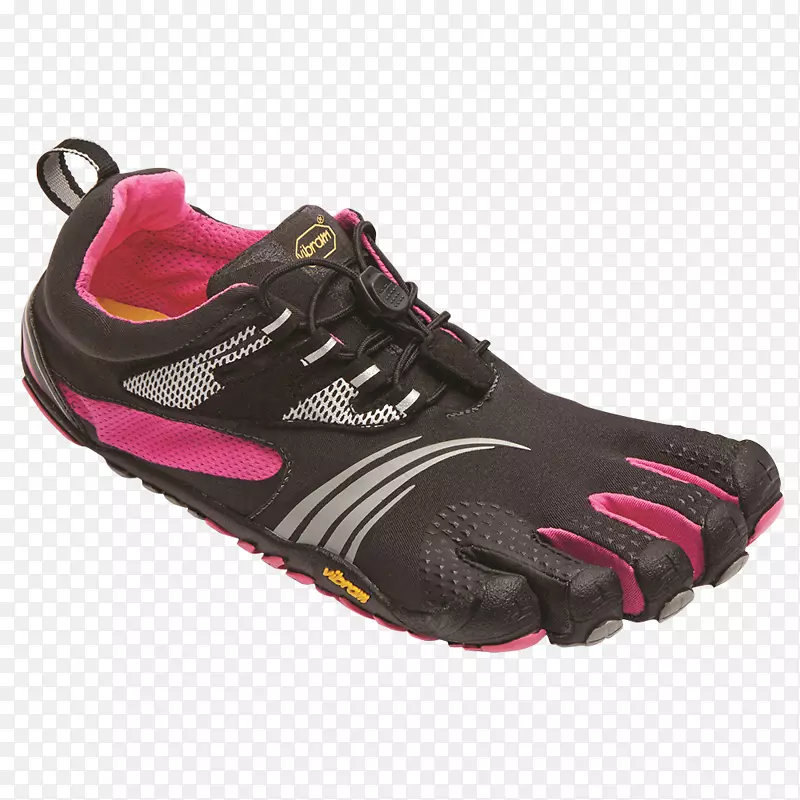 Vibram FiveFingers运动鞋，徒步旅行靴-黑色粉红色