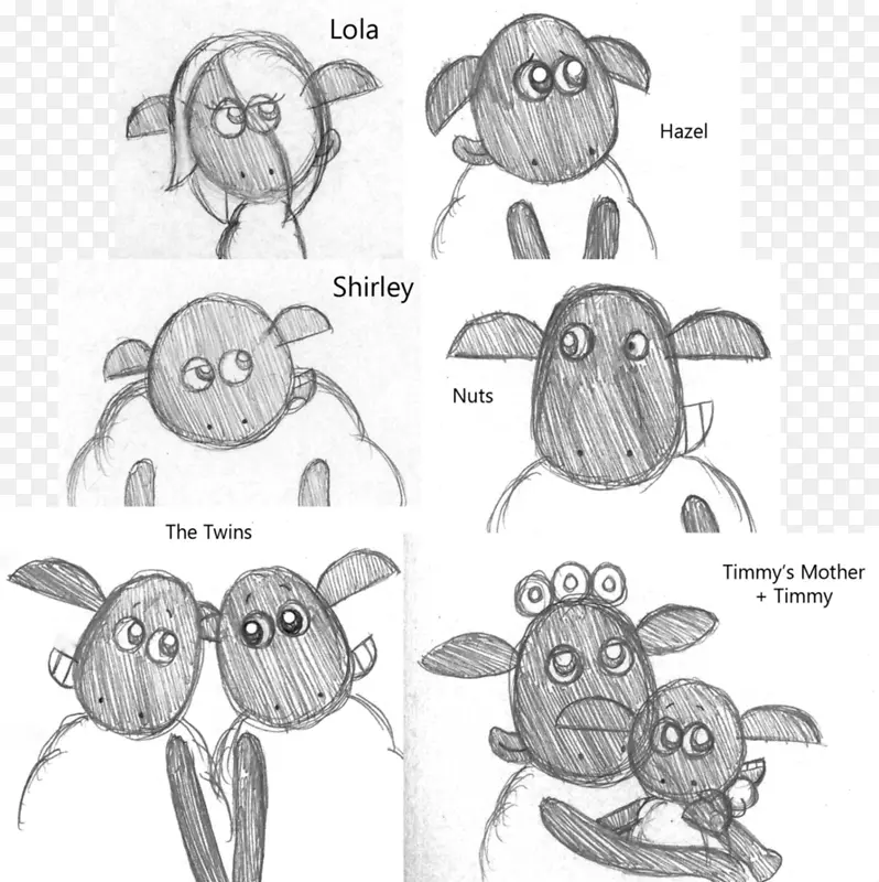 绵羊角色粉丝艺术卡通小品-绵羊