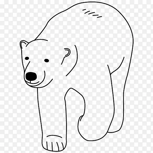 北极熊画夹艺术熊
