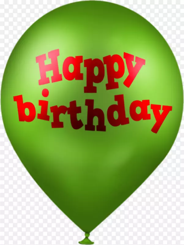 气球生日快乐绿色气球