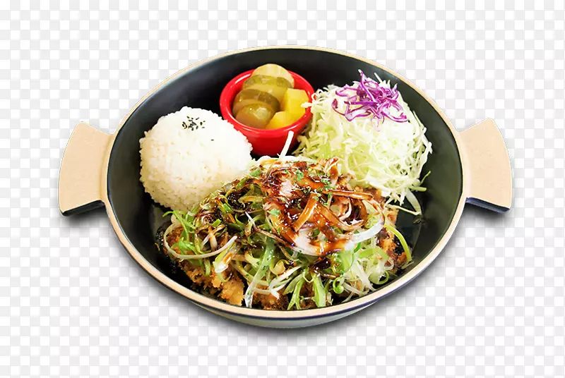 泰国料理，顿卡托午餐，菜，汉堡牛排-沙拉