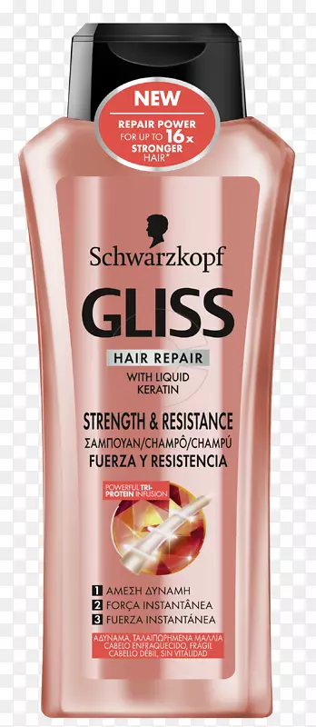 洗发剂Schwarzkopf gliss最终修复洗发水头发-洗发水