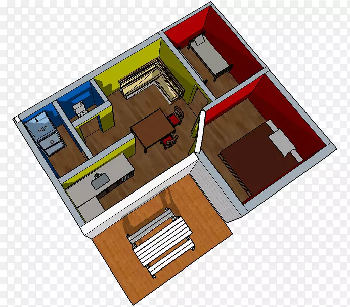 窗屋平面图-窗