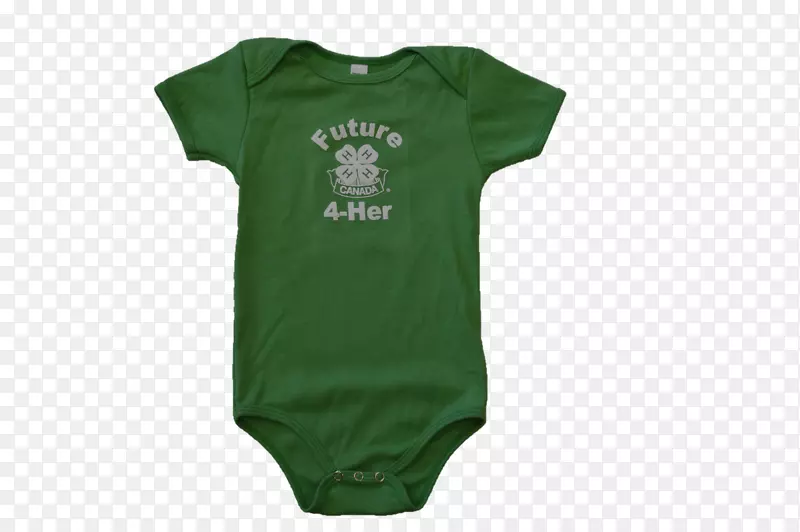 婴儿及幼童一件t恤绿袖t恤