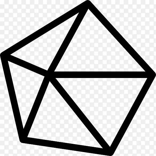 计算机图标十面体形状角几何形状