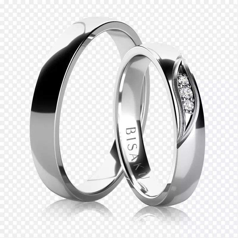 结婚戒指比萨库订婚戒指