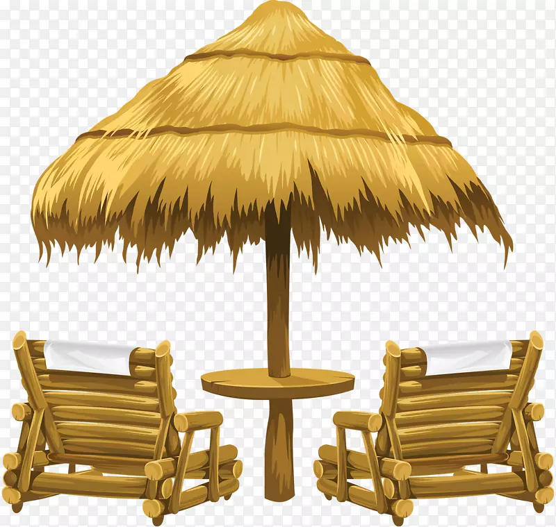 沙滩躺椅长剪贴画-椅子