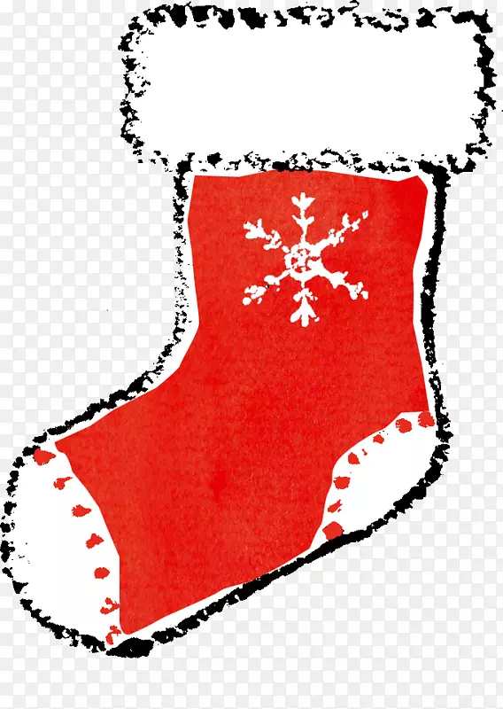 袜子鞋圣诞装饰剪贴画-圣诞节
