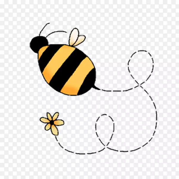 蜜蜂画云杉小树林剪贴画拼字蜂