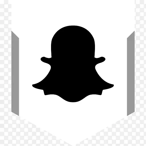 社交媒体电脑图标Snapchat符号剪辑艺术.社交媒体