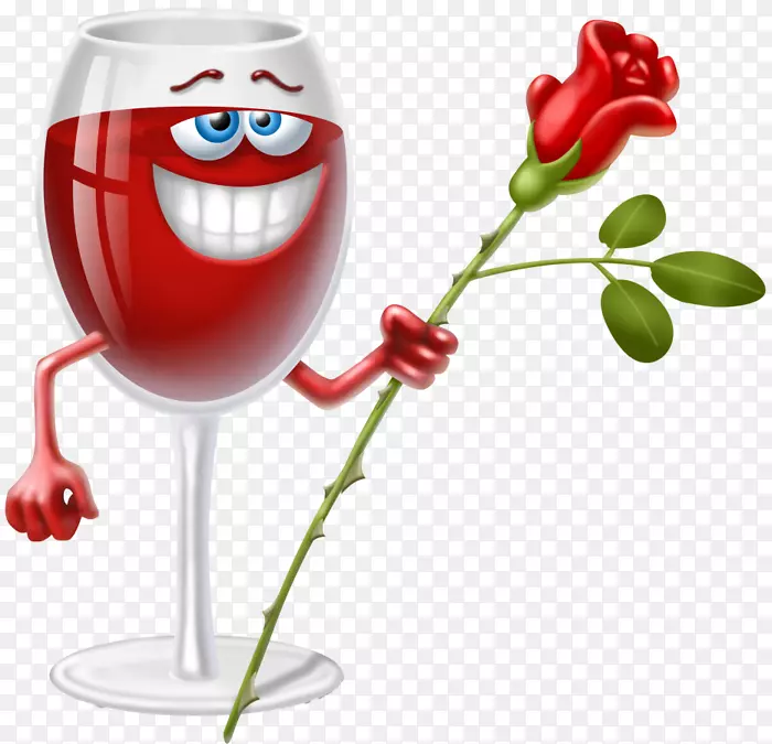 红葡萄酒笑脸表情剪辑艺术-葡萄酒