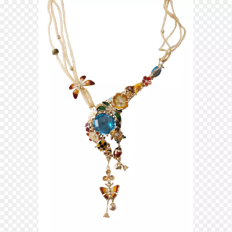 项链，绿松石，黄金珠宝，魅力和吊坠-诺亚方舟