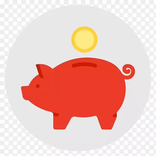 电脑图标小猪银行投资金融-银行