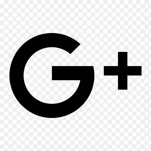 谷歌+电脑图标社交媒体白色标志-谷歌