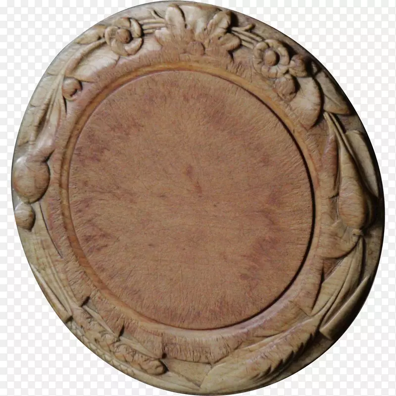 古色古香的面包板木雕树-古董