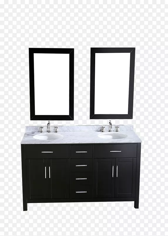 刷过的金属浴室柜洗涤镜-水槽