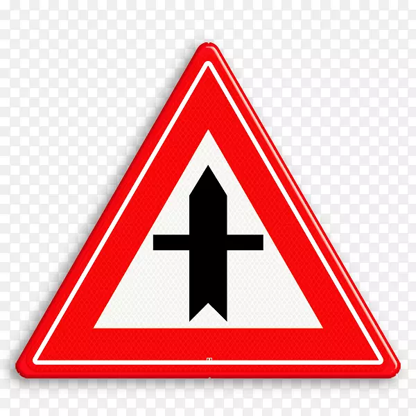 交通标志voorrangskruispint hak utama pada persimpangan verkeersborden in Belgi b：voorrangsborden-moet